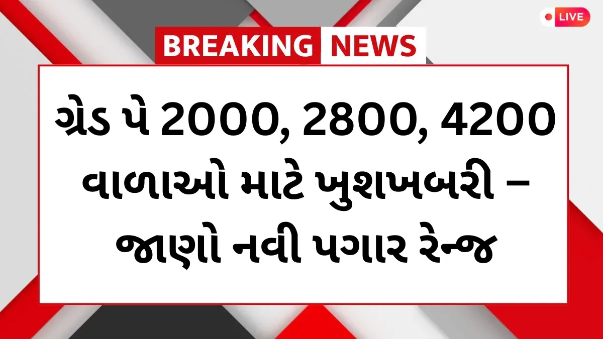 8th Pay Commission Salary Grade Pay Wise :ગ્રેડ પે 2000, 2800, 4200 વાળાઓ માટે ખુશખબરી – જાણો નવી પગાર રેન્જ
